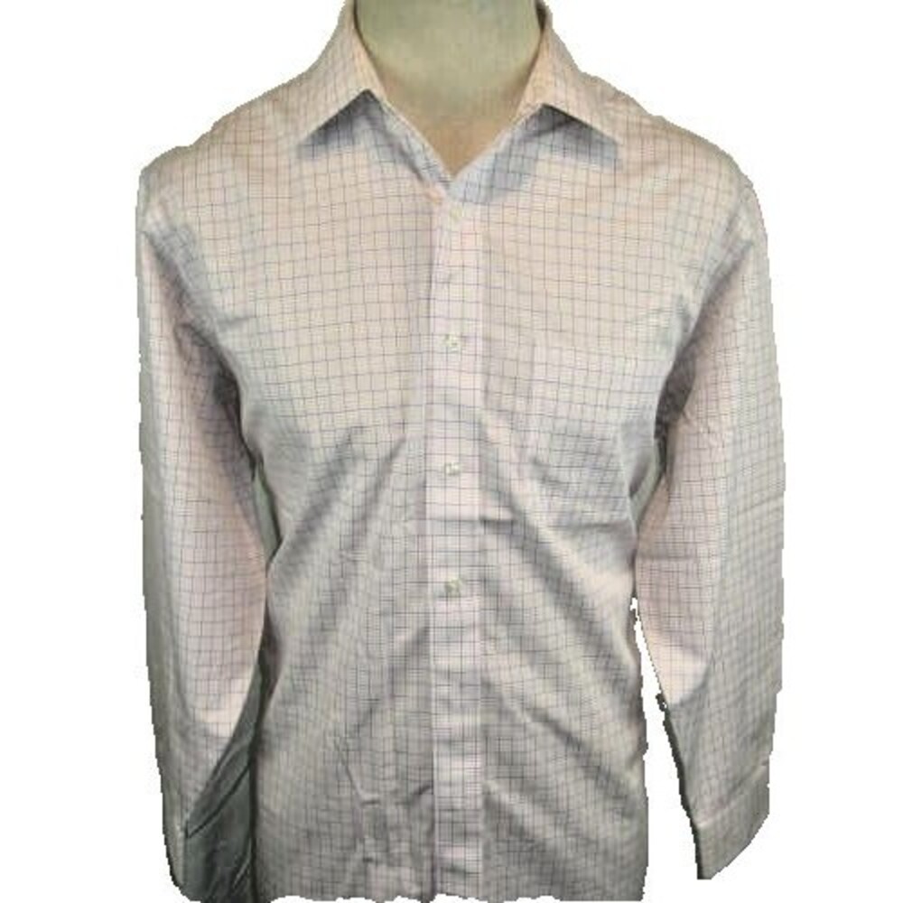 Mens Brooks Bros Yellow Check Cotton NoIron Oxford LS Casual Shirt sz 16.5x32/33